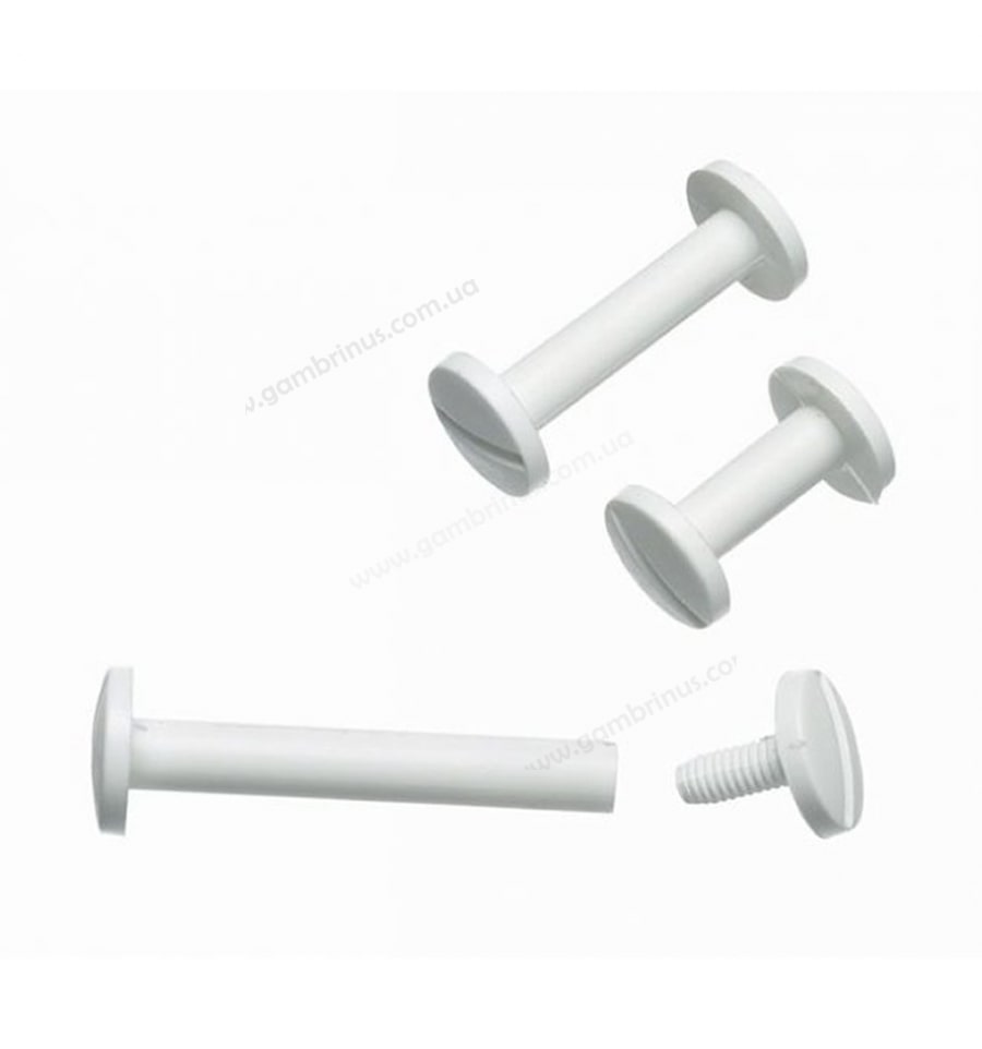 Болти палітурні пластикові білі